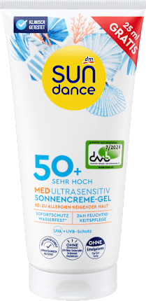 SUNDANCE Sunscreen Gel MED ultra sensitive SPF 50+, overfill, 175 ml