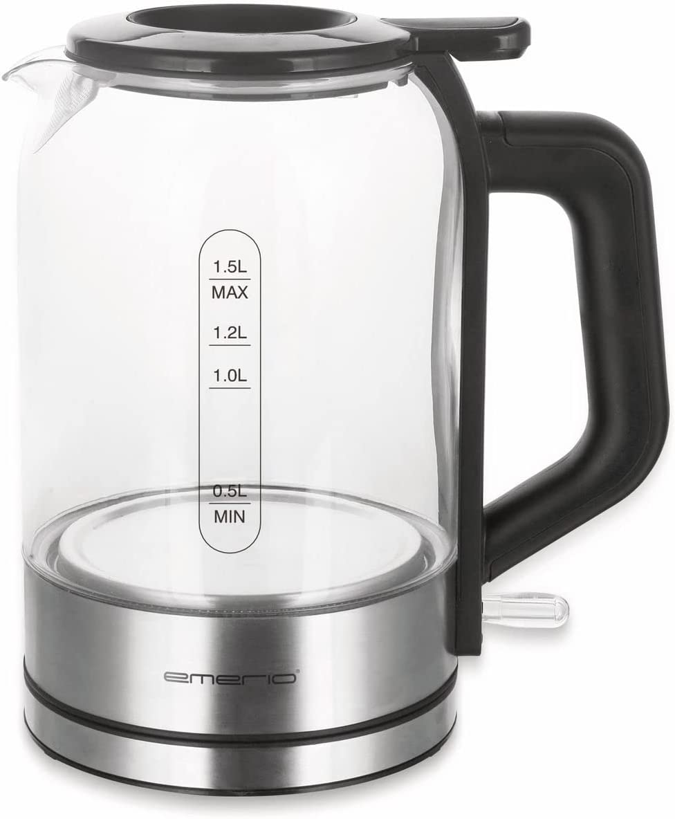 Emerio WK-122574 Cordless Kettle BPA Free Silver Black