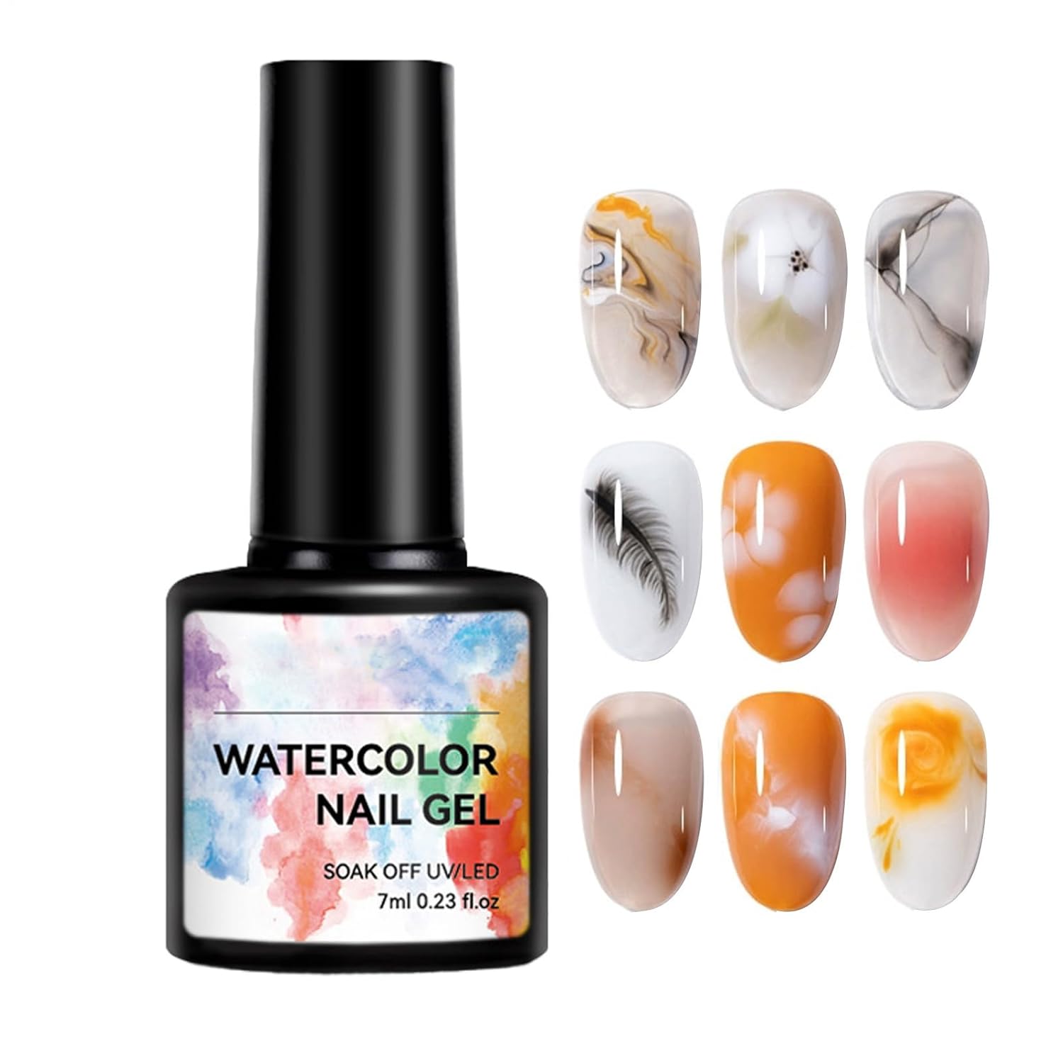 YRTUOP Blooming Gel Polish, Bloom Gel Nail Polish, UV LED Soak Off Nails Art Polish - Spreading Effect Painting Fingernail Art, Beauty Accessories for Daily Work Travel