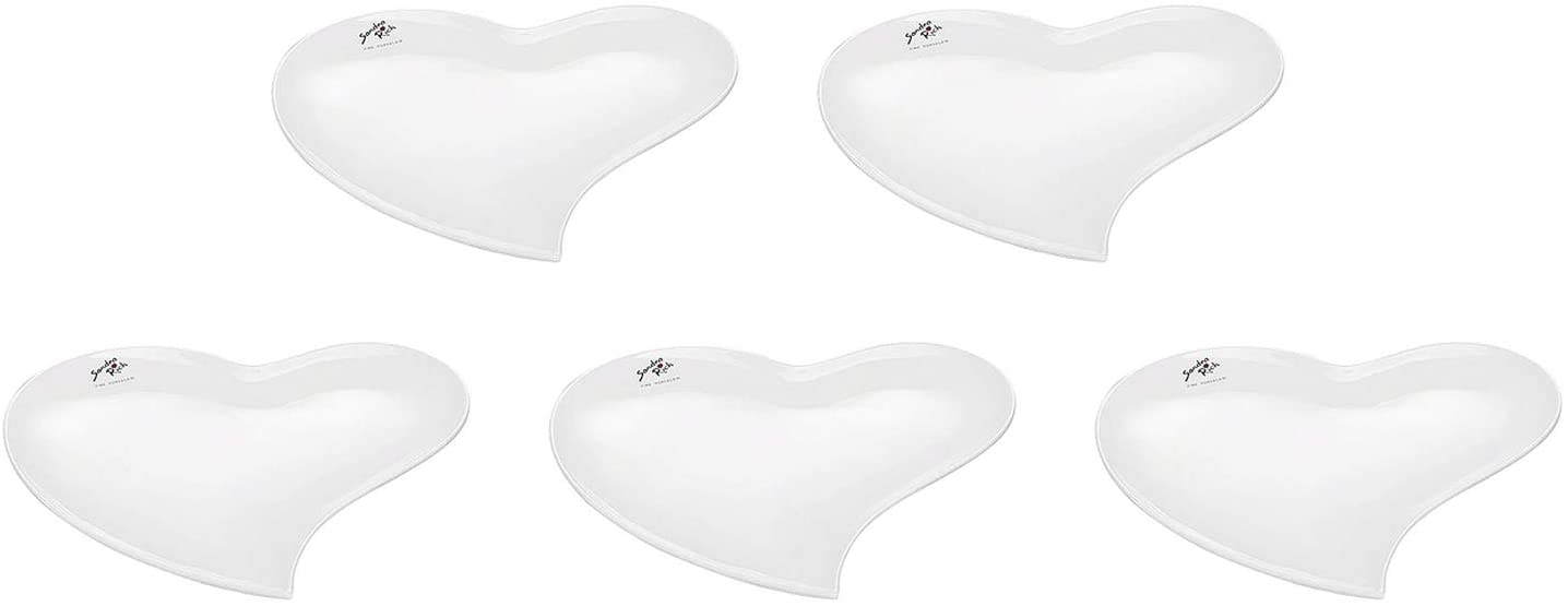 Sandra Rich Plate White Heart 17 cm