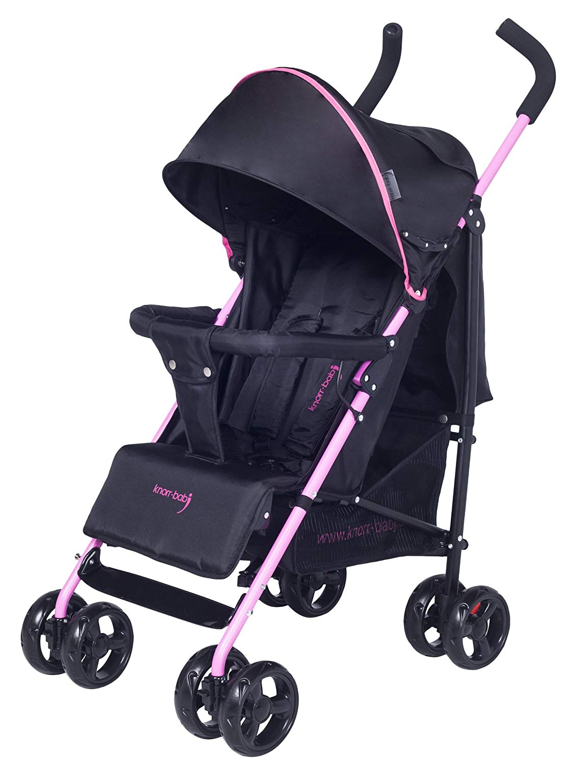 Knorr-Baby Styler 848002 Pushchair with Sleep Shade Black/Fuchsia