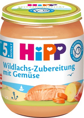 HiPP Preparation of wild salmon with vegetables from the 5th month, 125 g