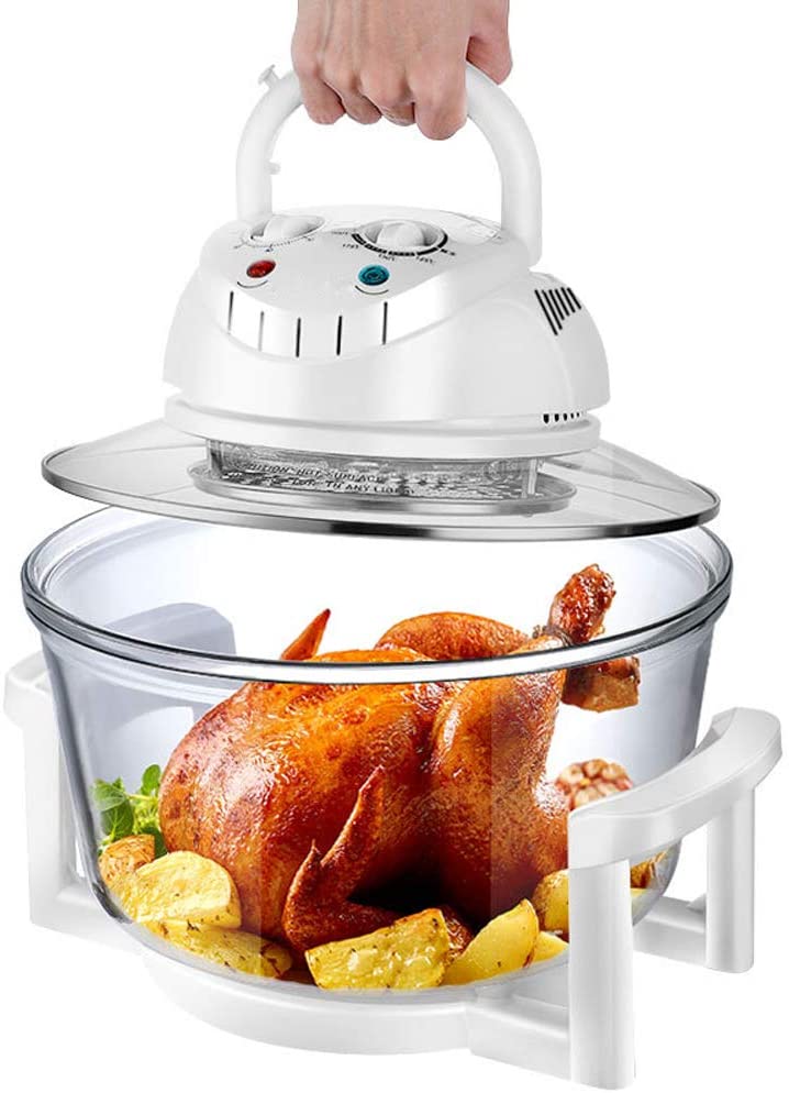 Sinbide Portable Convection Oven 1300 W 12 L Hot Air Grill Halogen Oven Mini Oven Hot Air Oven Halogen Oven Mini Oven Convection Oven for Cooking Your Favorite Meals Without Oil Fat