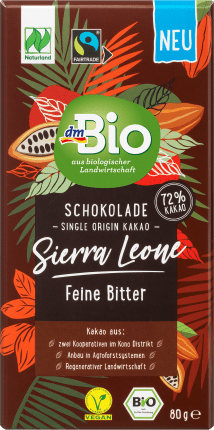 Dmbio Chocolate Sierra Leone Fine Bitter, 80 g