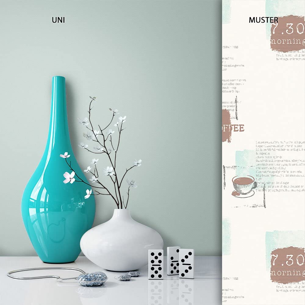 Newroom Design Newroom Wallpaper Non-Woven Brown Blue Cream Natural Fun Modern and Elegant Design Style, Including Guide