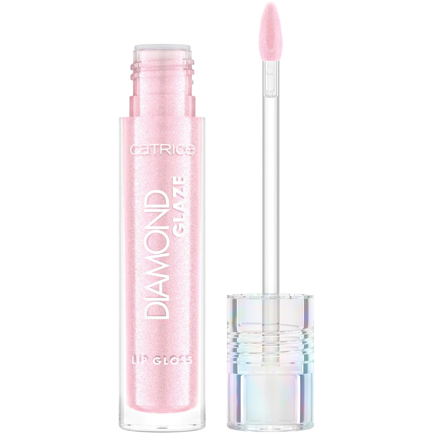 Catrice Diamond Glaze Lip Gloss, No. 020, Pink, Instant Result, Glossy, Holographic, Glitter, Vegan, Paraben-Free, Microplastic Particles, Nanoparticles Free, Pack of 1 (3 ml)