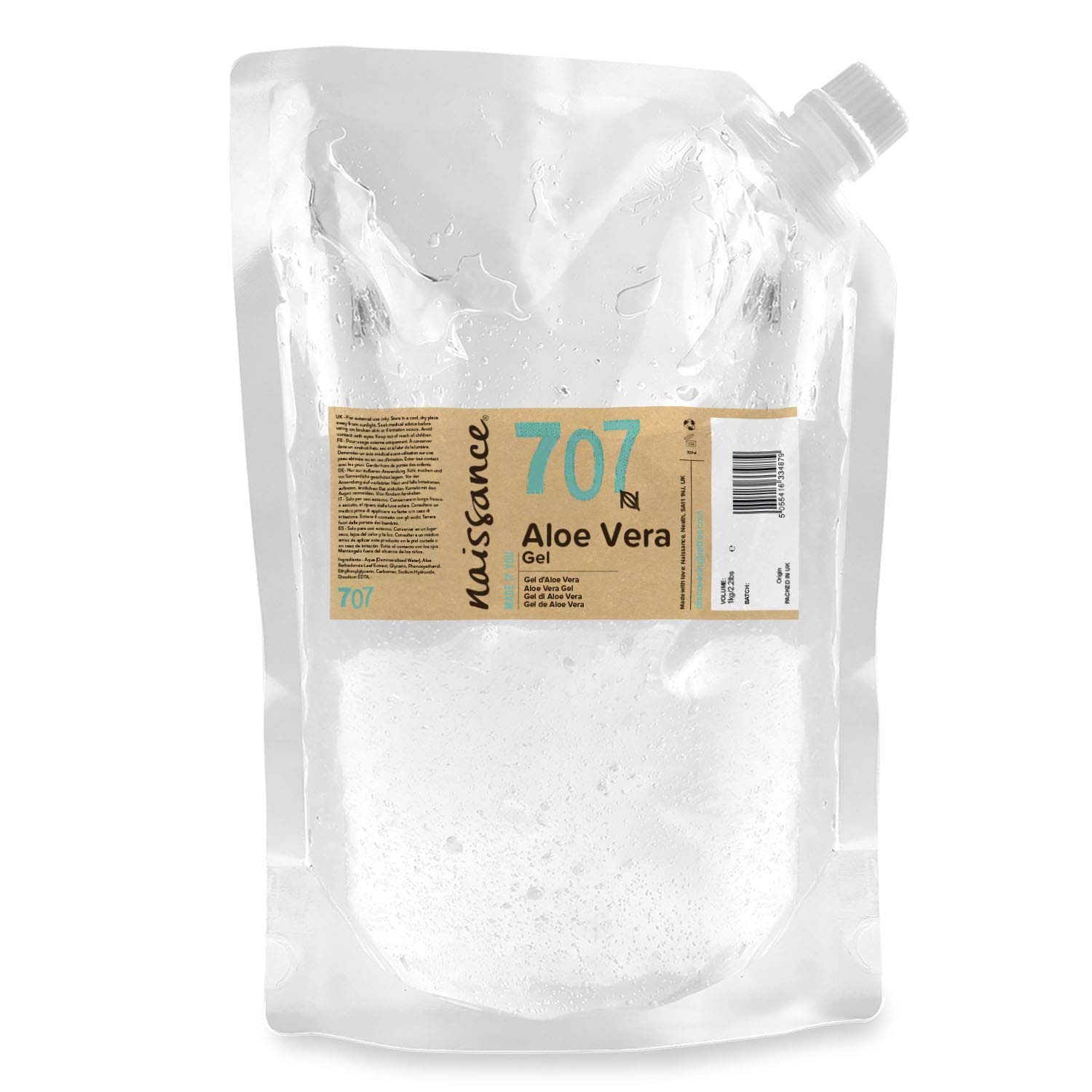 naissance EXCESS Aloe Vera Gel (No. 707) 1000g (1kg) Refill Pack