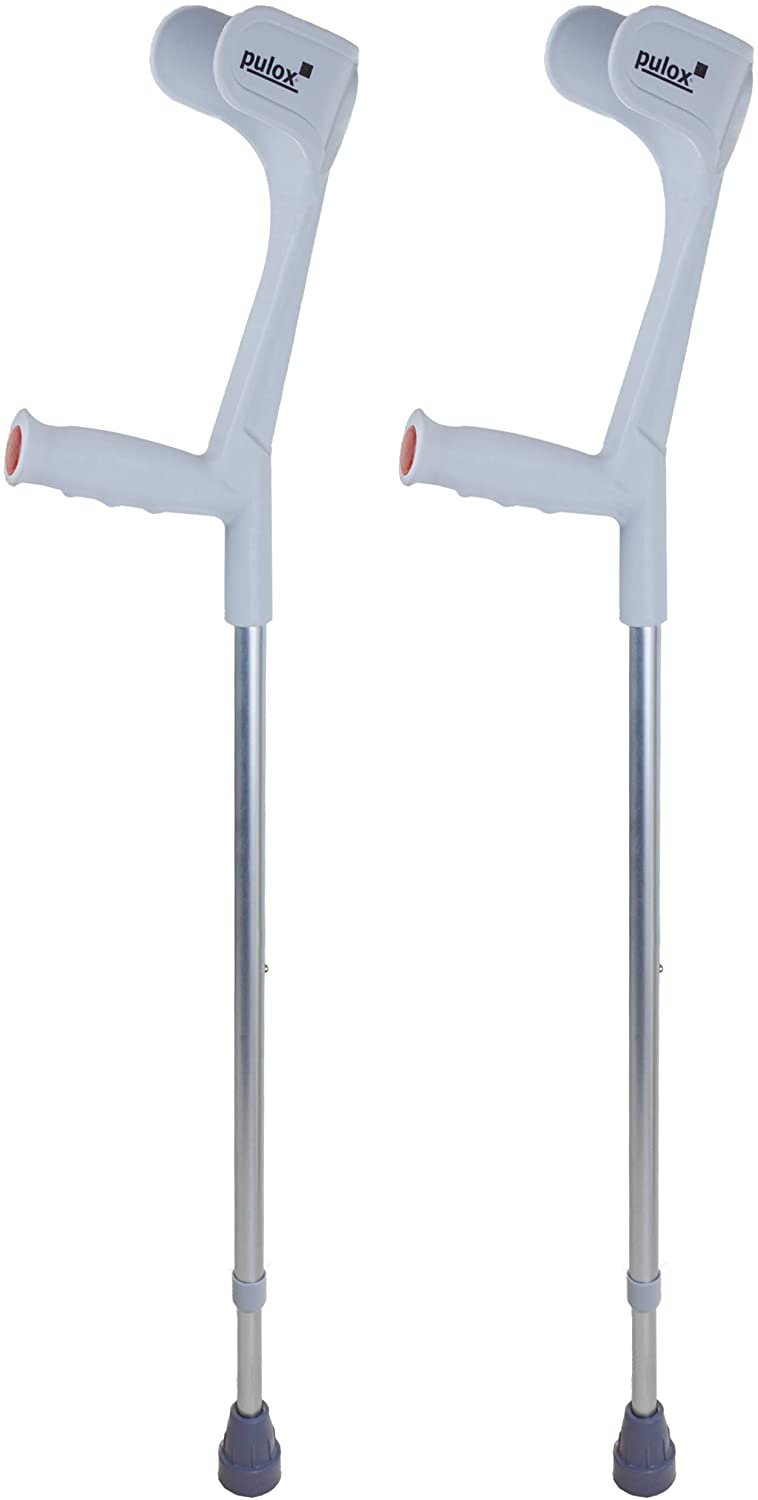 PULOX Ossenberg Classic Crutches 140 Kg Forearm Crutches With Ergonomic Soft Grip
