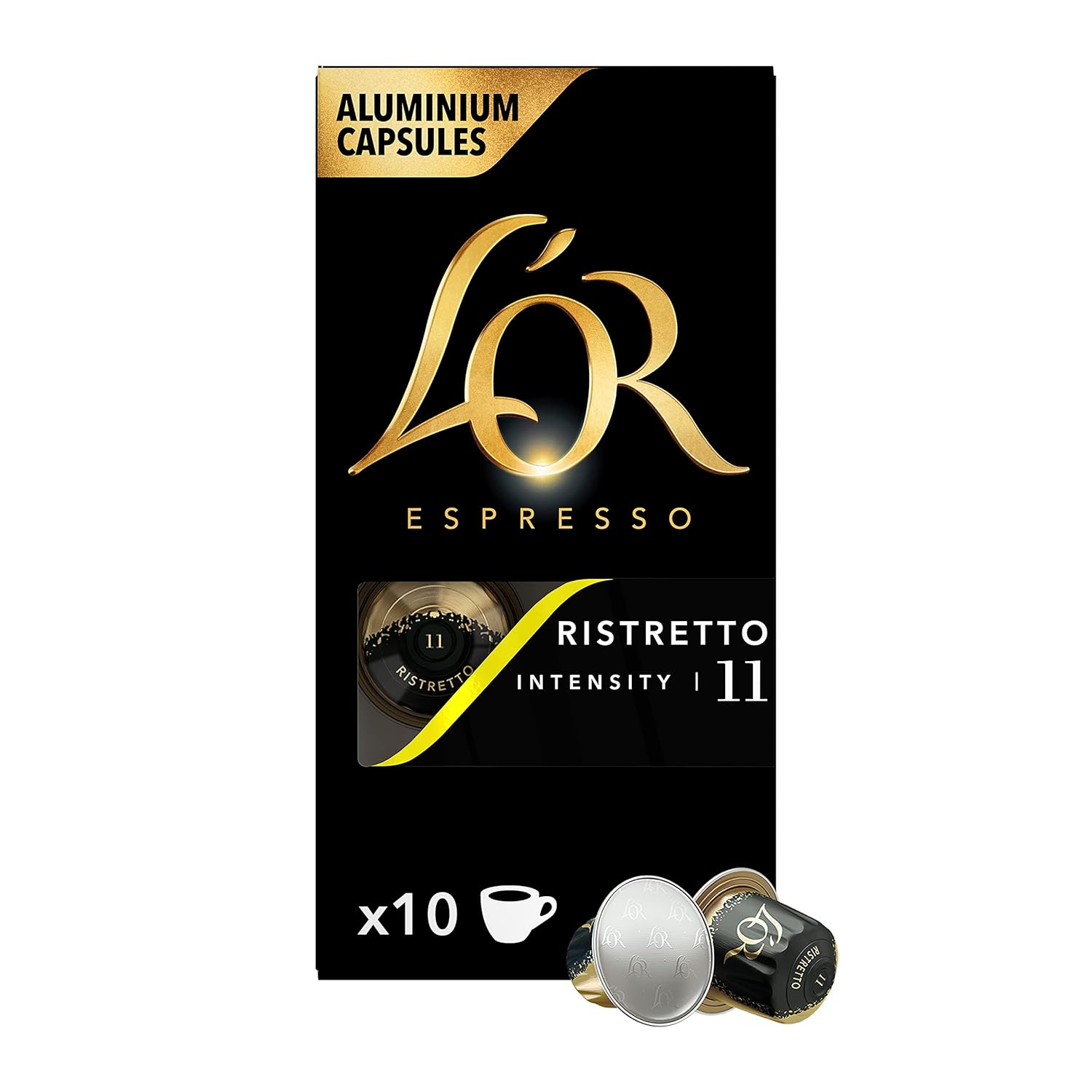 L'OR L\'OR Espresso Ristretto Coffee Capsules, 10 Nespresso®* Compatible Capsules for 10 Drinks