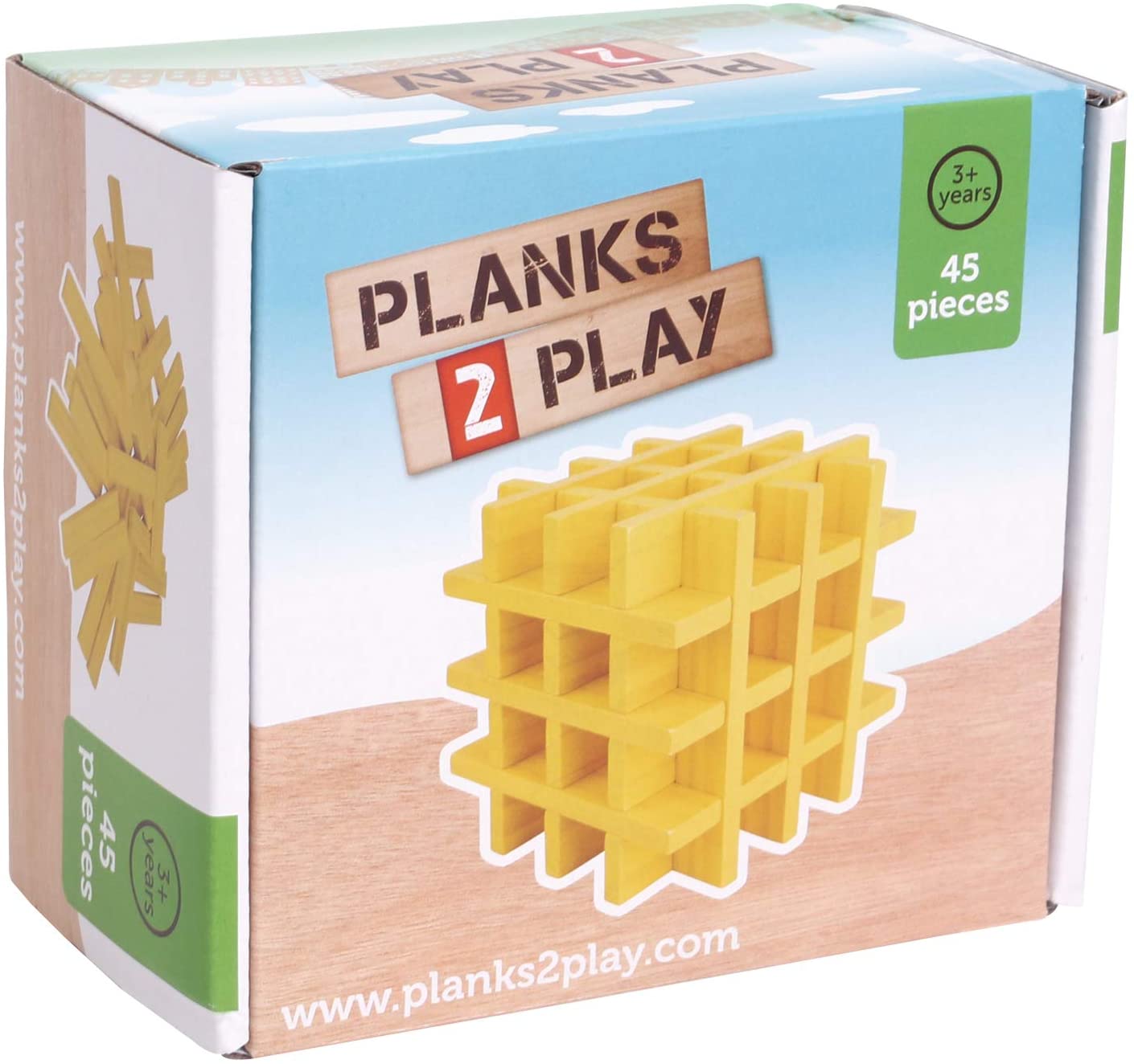 New Classic Toys Planks 2 Play - 45 Planks - Yellow