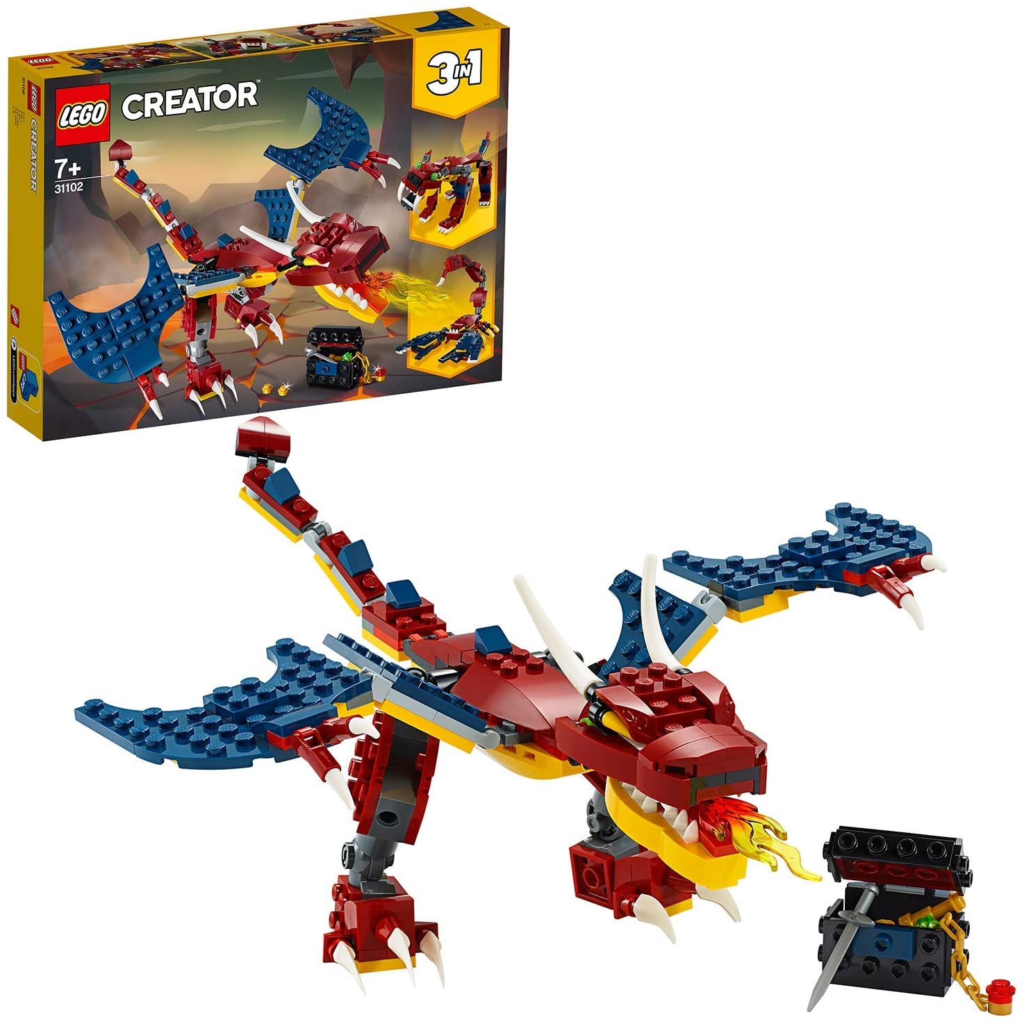Lego Creator Lego 31102 Creator 3-In-1 Fire Dragon-Sabre-Toothed Tiger-Scorpion Construc
