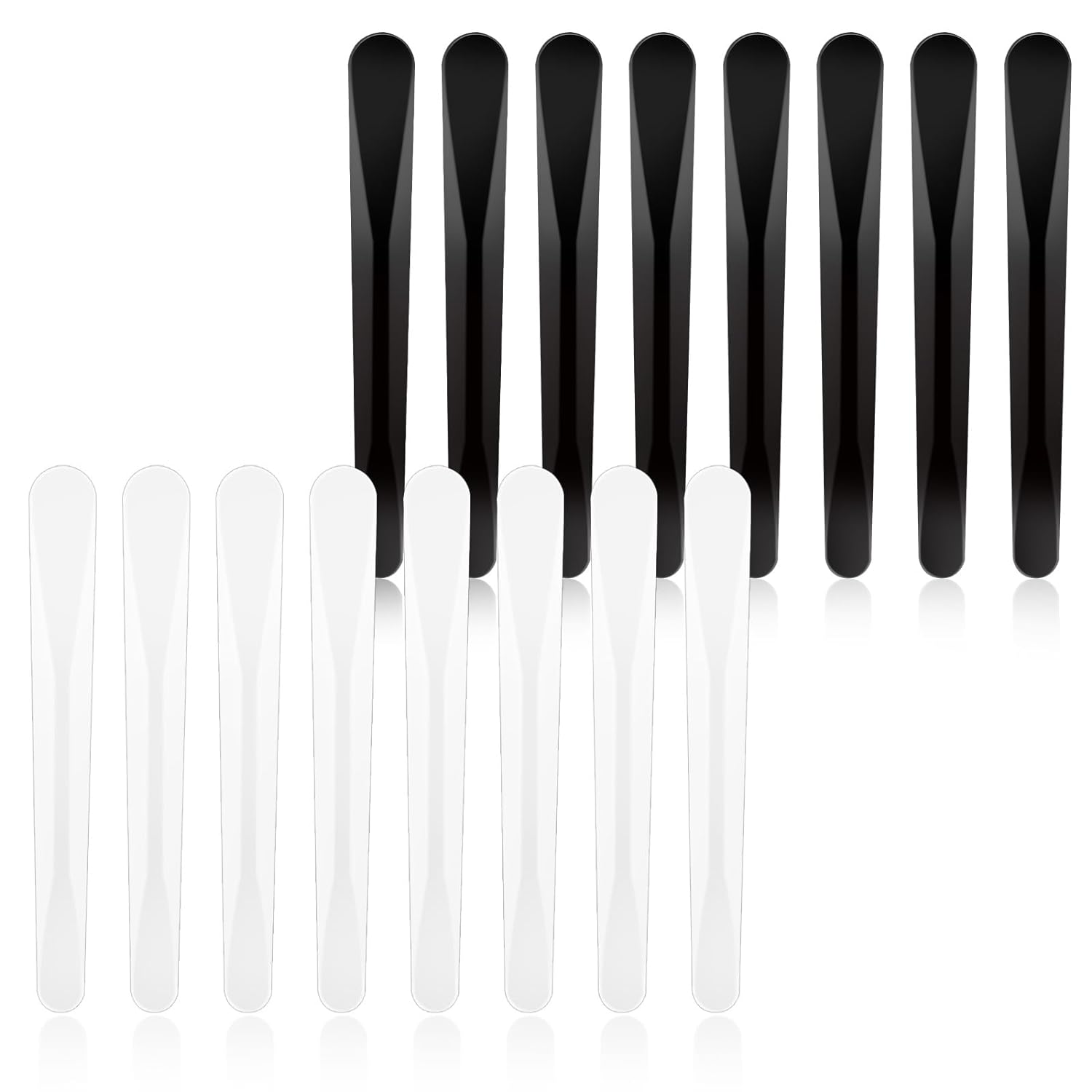 Mozeat Lens 16 Pieces Cosmetic Cream Spatula Makeup Masks Spoons Reusable Cosmetic Spatula Plastic Spatula Makeup Tool for Mixing and Tasting