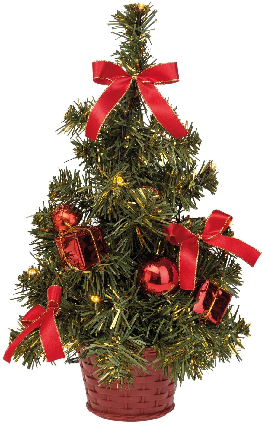Idena 8582154 Decorative Christmas Tree with 20 LEDs in Warm White, Approxi