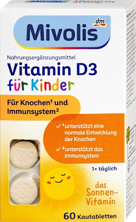 Mivolis Vitamin D3 for children, chewable tablets, 60 tablets, 51 g