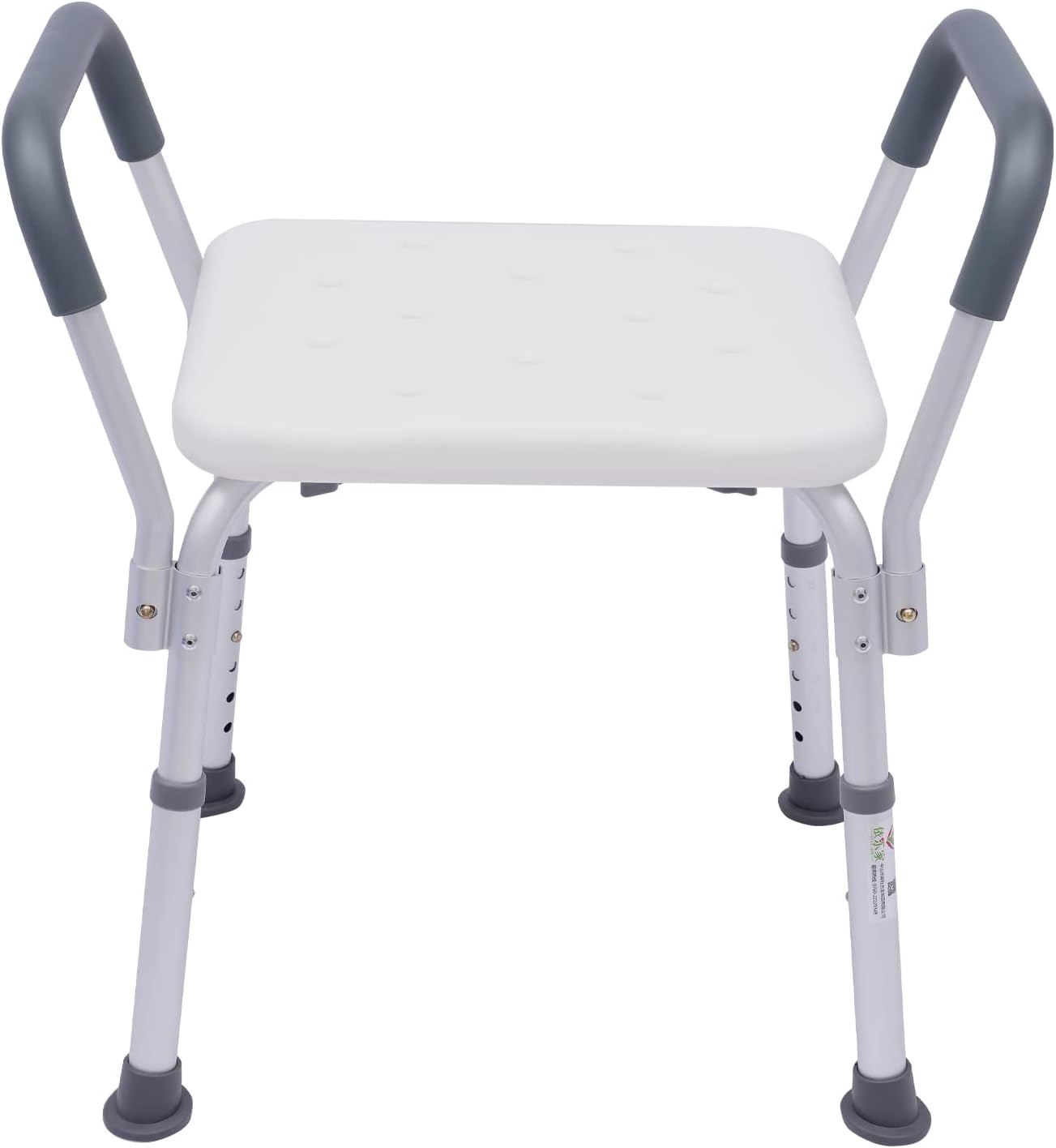 ClearFragrans Store Shower Stool for Seniors Shower Stool with Armrests Shower Stool for Seniors Plastic Chair Height Adjustable Shower Seat for Shower Bath Stool 150 kg