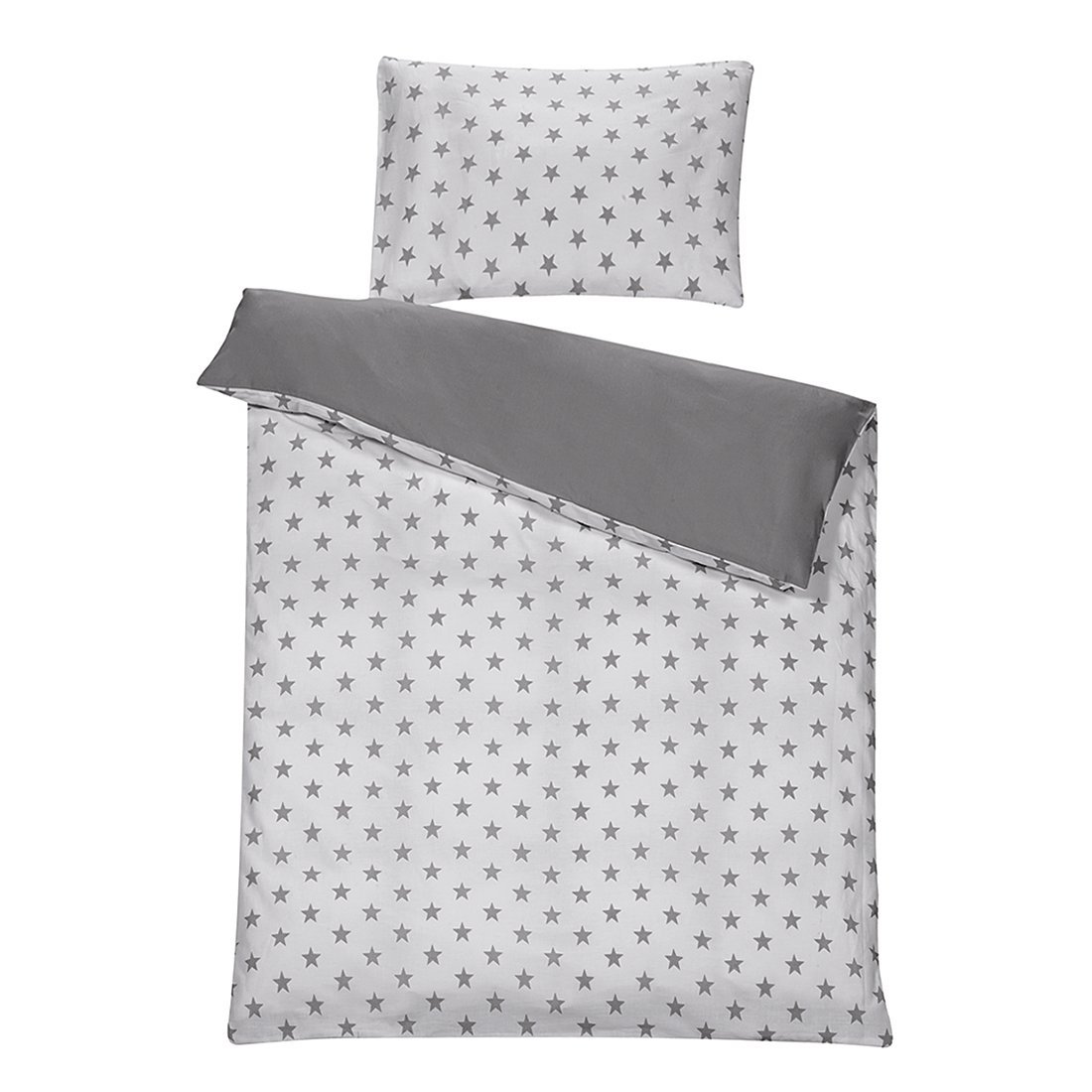 Schardt 13 502 00 00 1/723 2-teilige Bettwäsche Big Stars grey
