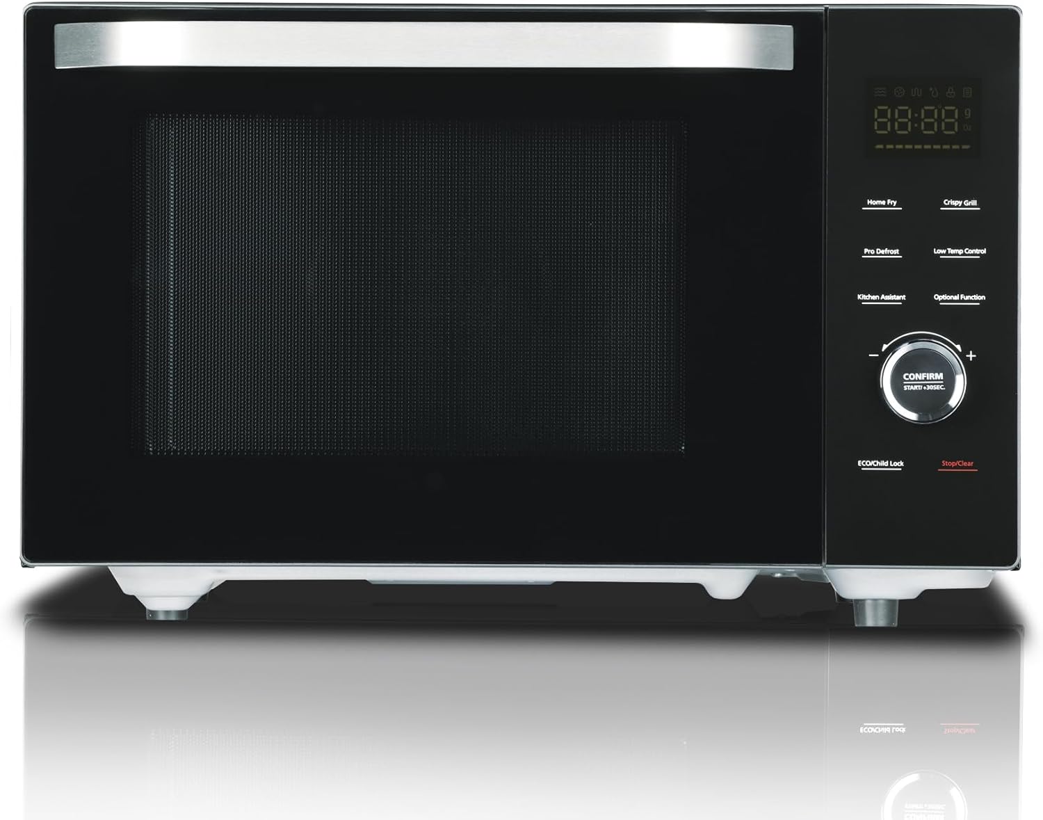 4-in-1 Microwave with Grill 34 L, 1000 W Microwave with Grill and Hot Air, Convection Microwave 2400 W, Combination Microwave, Eco Mode, Stainless Steel