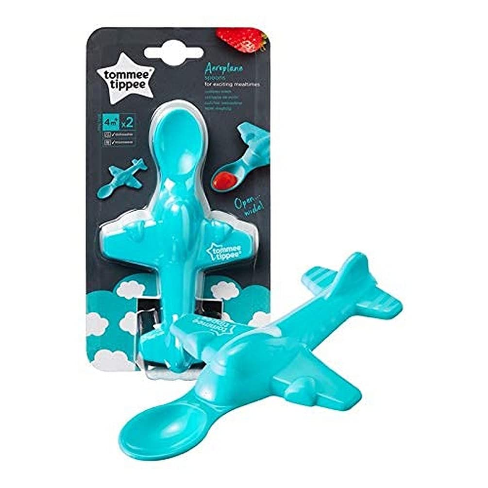 Tommee Tippee 44678041 Explora Aeroplane Spoons x 2, Blue