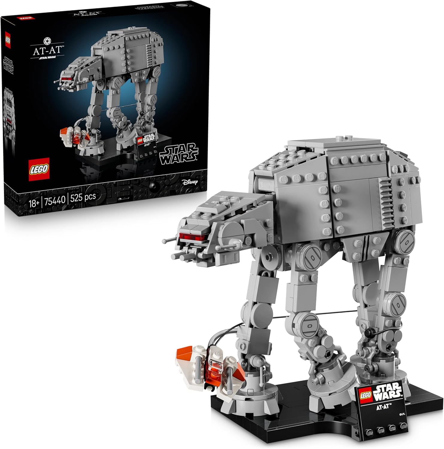 LEGO Star Wars 75440 at-at - Model Building Set for Adults - Display Model with Snowspeeder, Stand & Name Plate - Collector Decoration for Shelf - Gift for Fans of The Empire Strikes Back