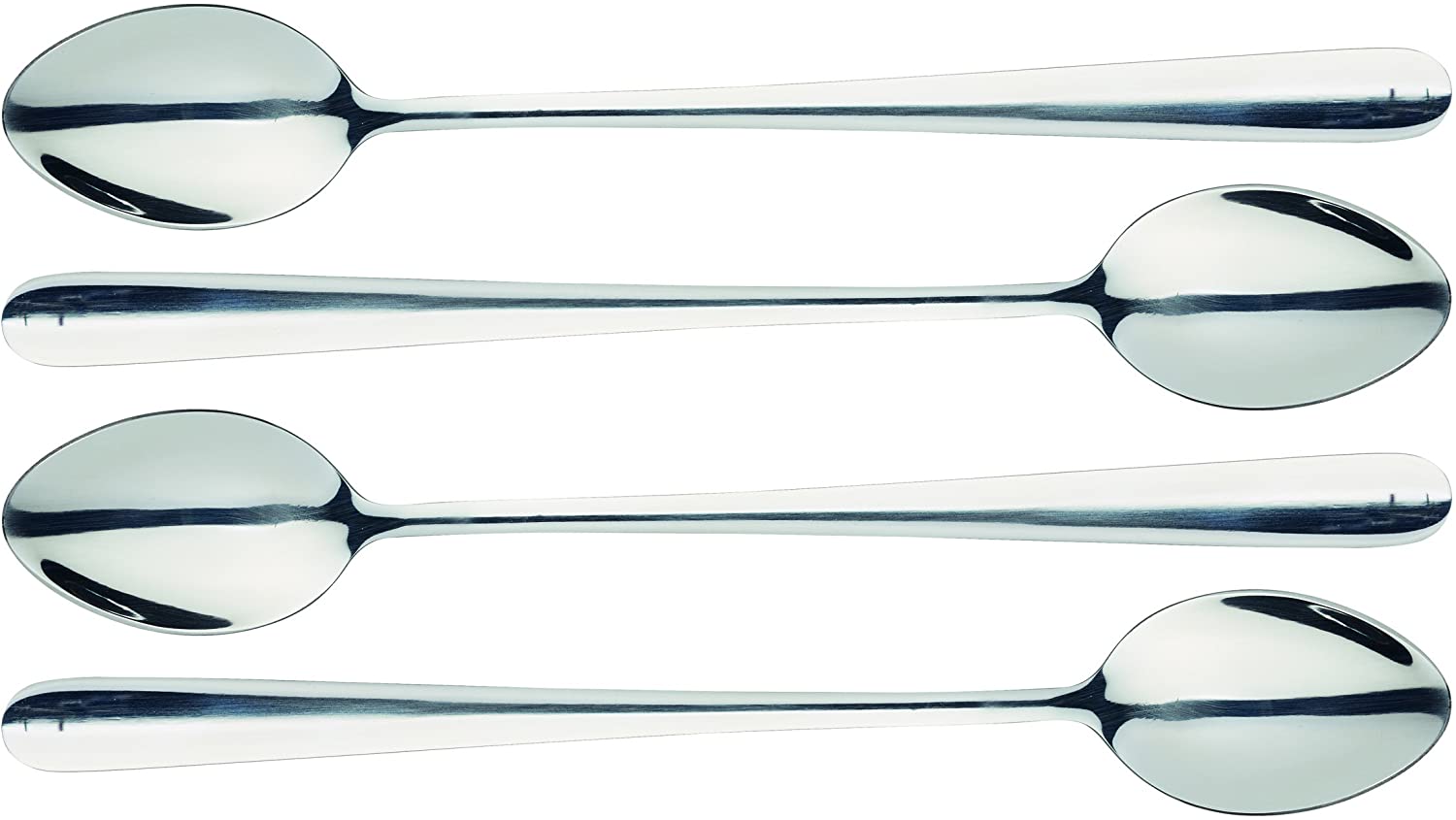 Master Class Stainless Steel Latte Spoons, Set of 4, Silver