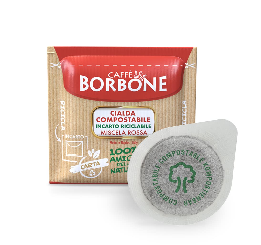 Caffè Borbone Coffee Compostable Pods, Recyclable Wrapping, Red Blend - 150 Pods - ESE System