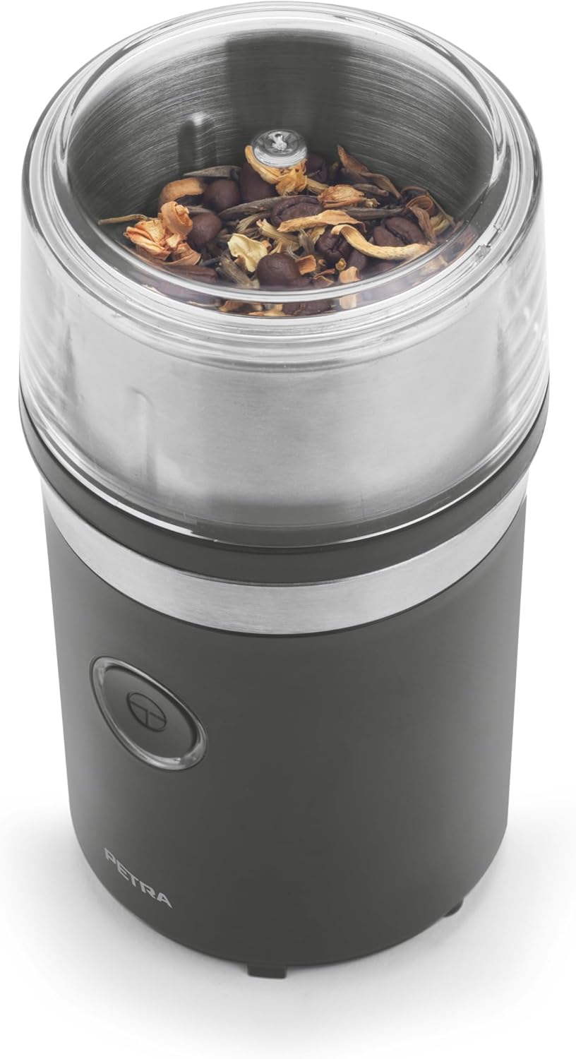 Petra Electric Coffee Grinder, 70 g Capacity, Electric Spice Mill & Coffee Grinder, Spice Mill Electric for Herbs & Spices, Coffee Mill with Stainless Steel Knife, 210 W