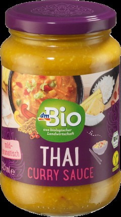 dmBio Sauce, Thai Curry Sauce mit Kokos, 325 ml
