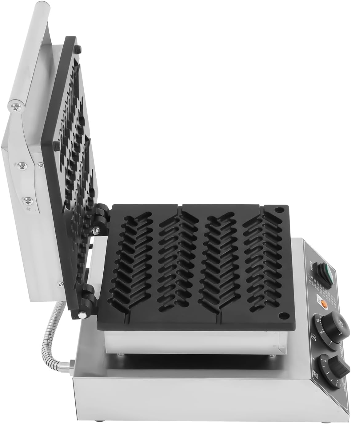 Waffle Machine Wheat Stem Shape Commercial Waffle Iron 1.7 KW Electric Waffle Maker Machine Adjustable Toast Bread for Bakeries Tea Restaurants