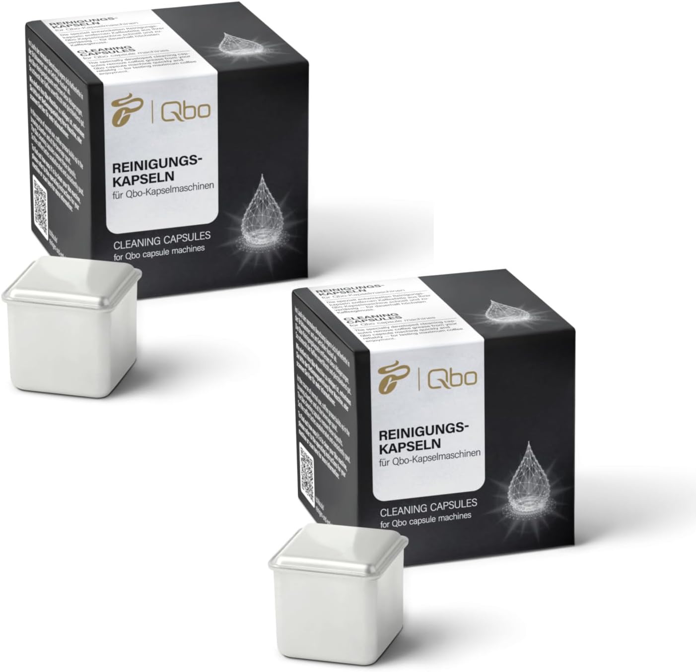 Tchibo Qbo Cleaning Capsules, 2 x 8 Pieces, for Intensive Cleaning of Qbo Capsule Machines, Removes Coffee Fats and Oils from the Brewing Chamber and Coffee Spout, Easy to Use at the Touch of a Button