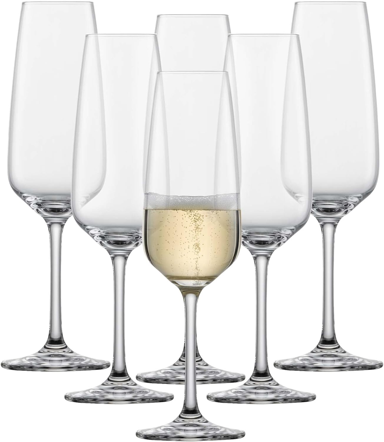 Schott Zwiesel Taste Champagne Glass 7, Set of 6, Sparkling Wine Glass, Prosecco Glass, 283 ml, 115674