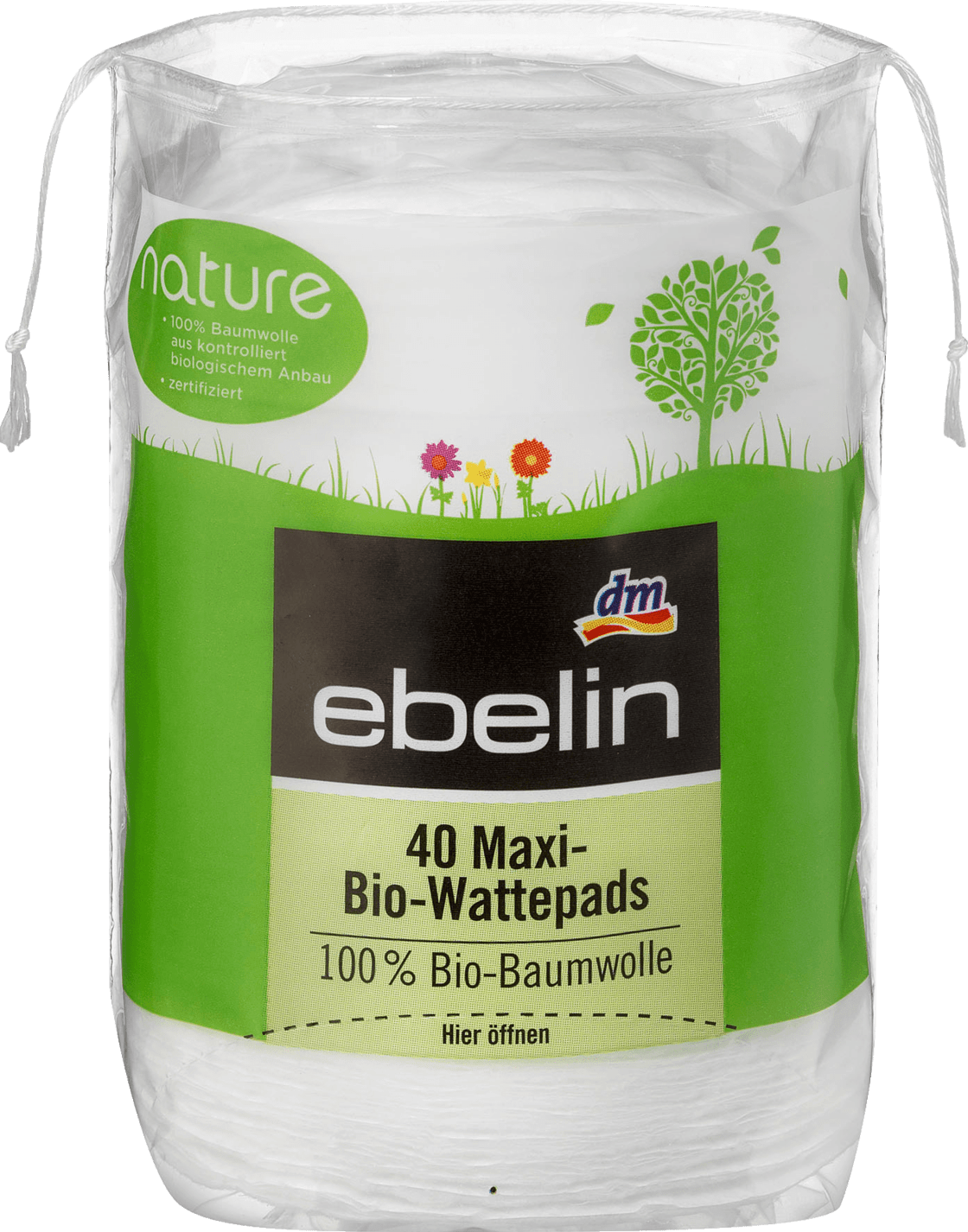 ebelin Wattepads Bio Maxi, 40 St