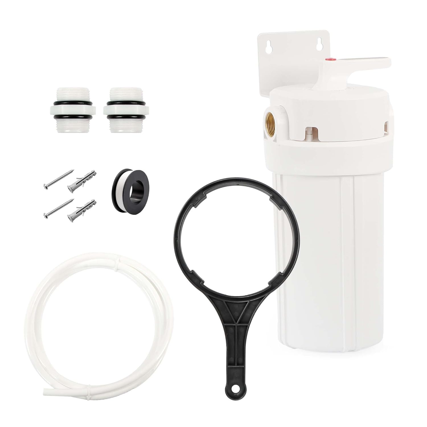 Naturewater Store Naturewater Pre-filter for water filtering, filter cartridge 10 inches, made of PP, drinking water filter with backwash function, 1.5-5 bar working pressure, filter water at home
