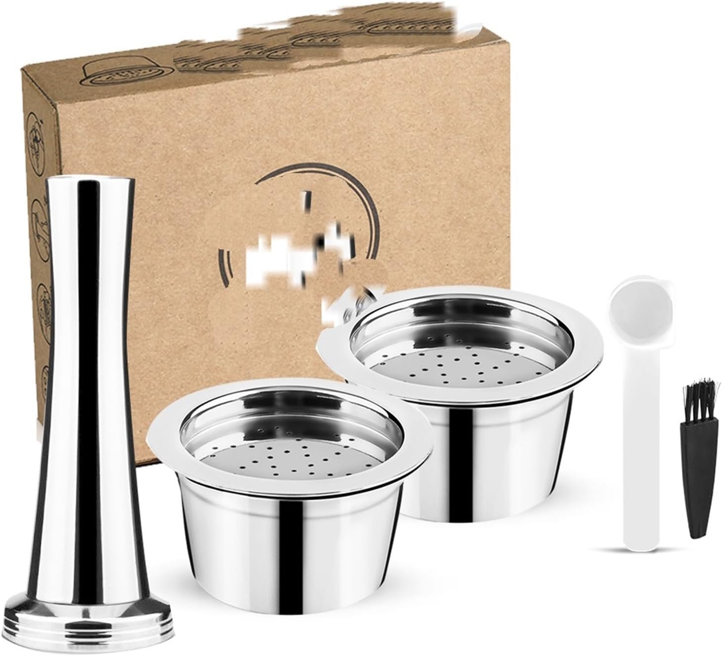 INEOUT Coffee Capsule Compatible with Tchibo Cafissimo & K Fee ALDI Expressi Coffee Machine, Stainless Steel Metal Filter Housing (Colour: Army Green)