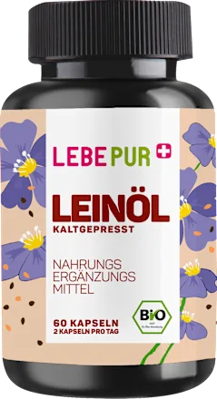 Lebepur Linseed oil capsules, 60 capsules, 36.1 g