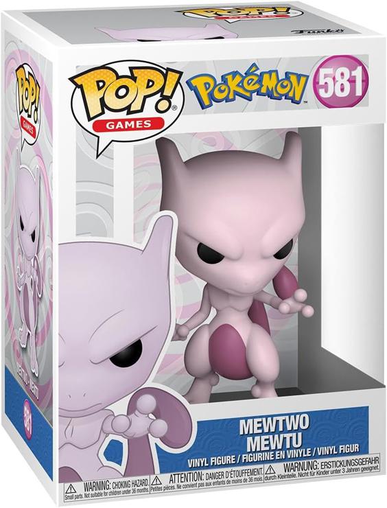 Funko POP! Games: Pokemon, Mewtwo, Mewtwo, Vinyl Collectible Figure, Gift Idea, Official Merchandise, Toy for Children and Adults, Video Games Fans, Model Figure for Collectors and Display