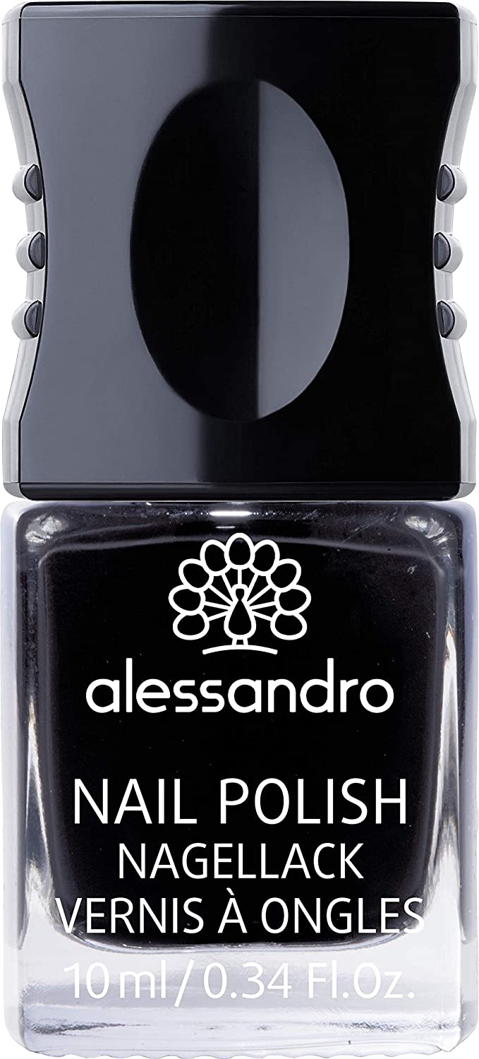 alessandro Nail Polish 77 Midnight Black 10ml, ‎midnight