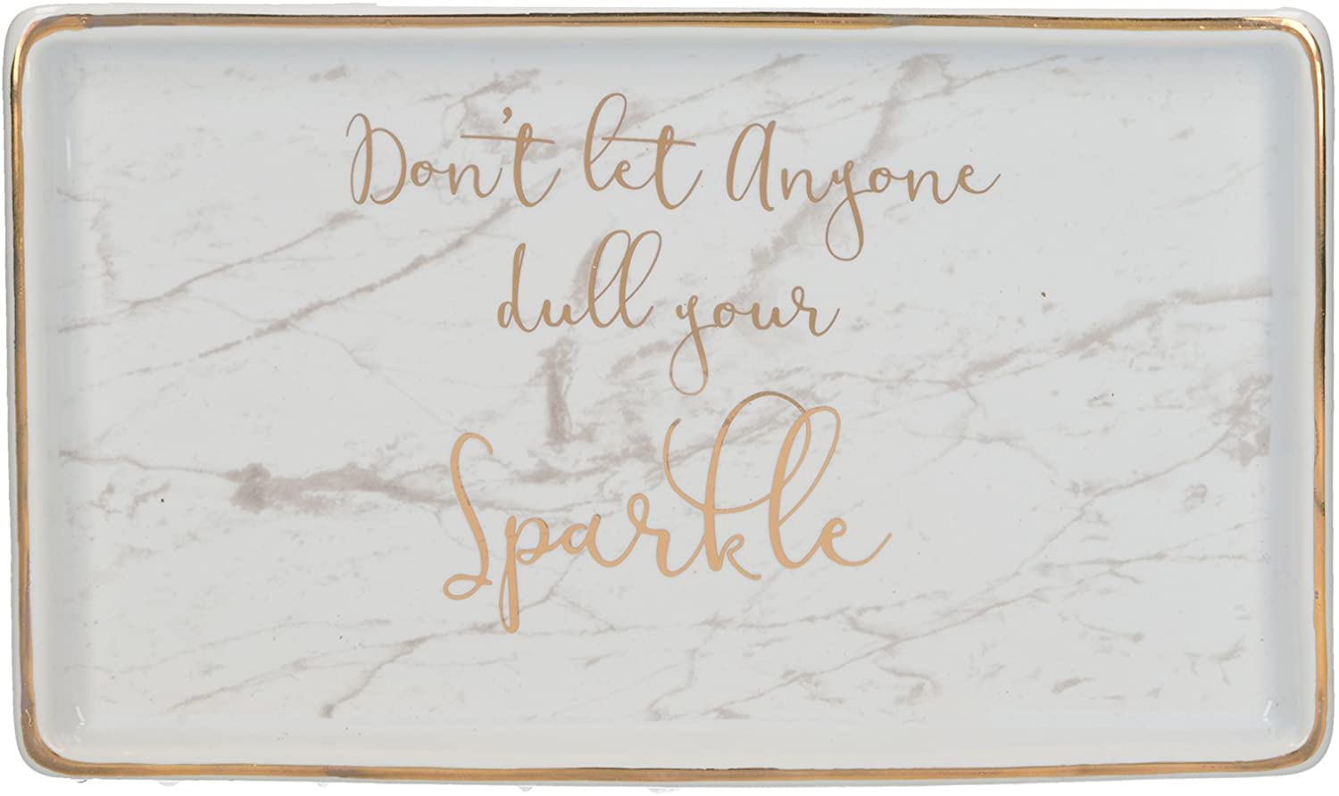 Creative Tops Don \'t Let Anyone Dull Your Sparkle Multi Colour Rectangular Soap Dish Ceramic Trinket Box, 18 x 1.5 x 10.5 cm