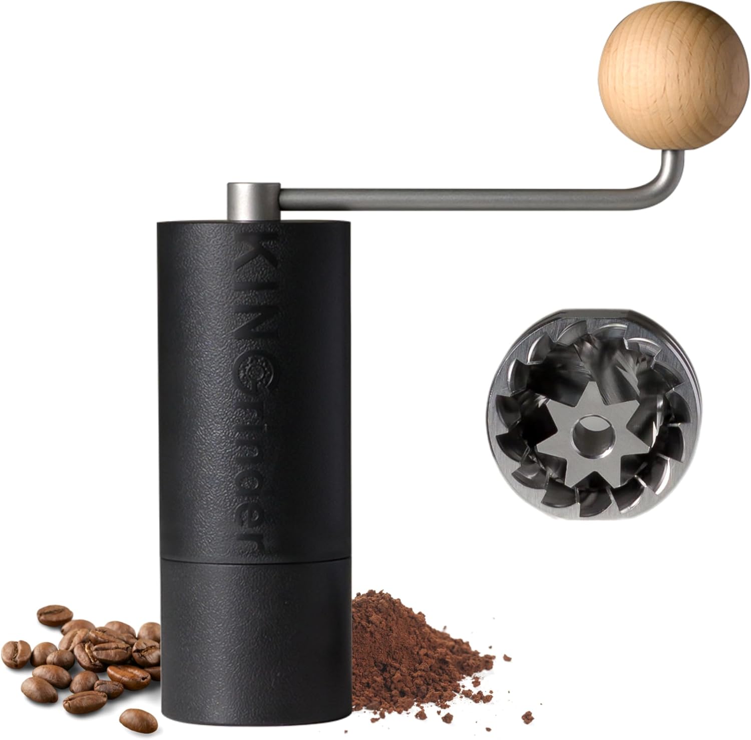 KINGrinder P2 Lightweight Manual Hand Coffee Grinder for Mocha Pot, French Press, Drip with Mounting Consistency, Stainless Steel Conical Milling Mill, 20 g Capacity