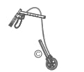 Vocic Rollator Accessories Rear Wheel Handle Side B