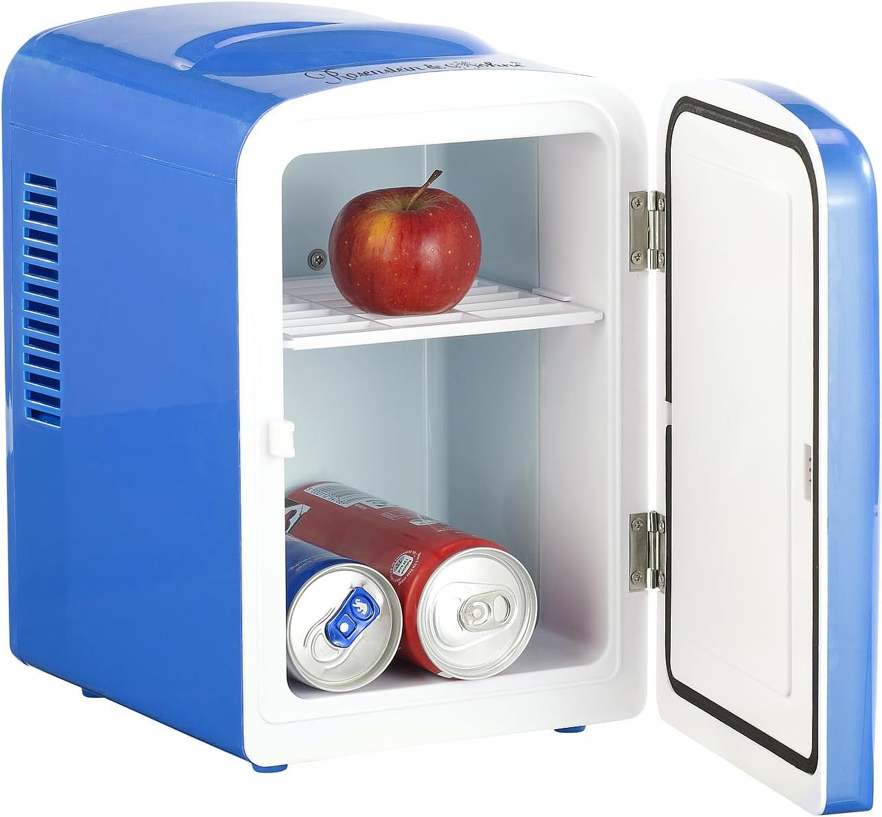 Rosenstein & Söhne Mini Fridge, 12/230 V AC/DC 4 with Keep Warm (Blue)