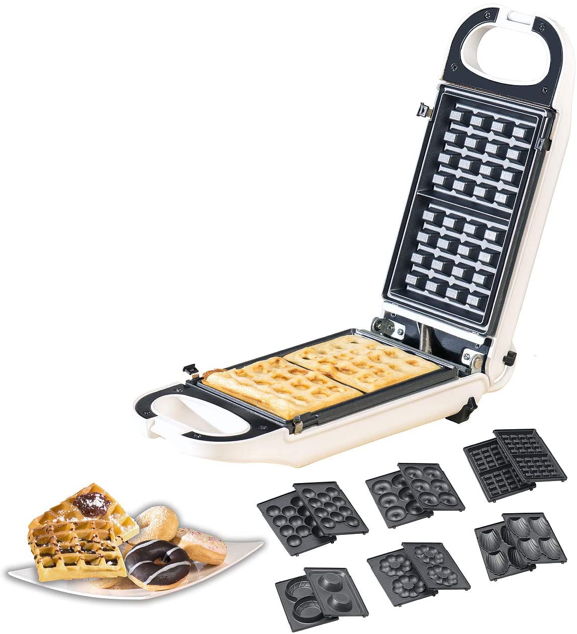 Rosenstein & Söhne Stainless Steel Rotating Waffle Iron