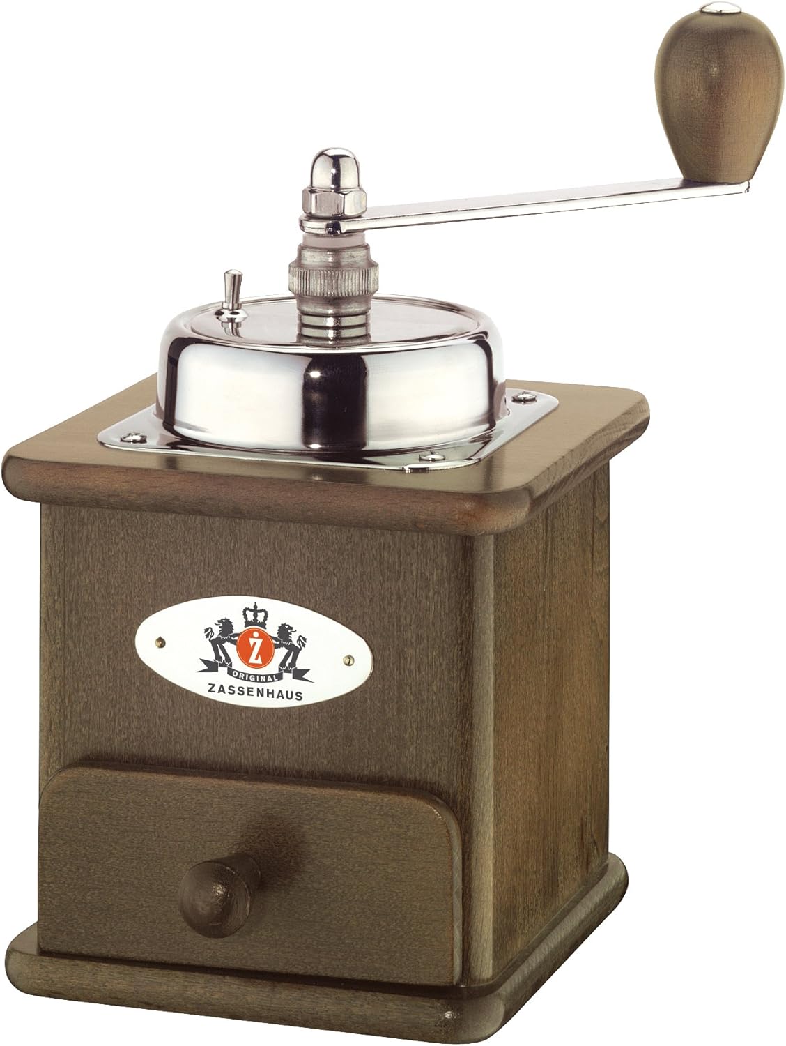 Zassenhaus Brasilia 0000040005 Coffee Grinder, Natural Wood, 19.8 x 11.9 x 12.4 cm