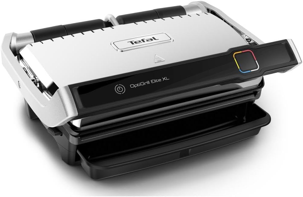 Tefal Optigrill Elite XL GC760D30, digital grill assistant (brushed stainless steel)