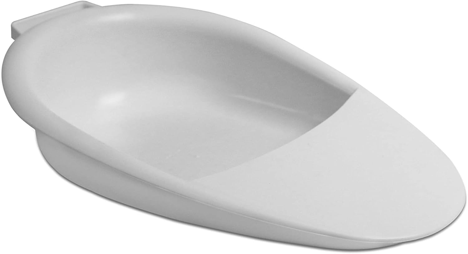PEPE Mobility Store PEPE Mobility Bed Pan for Adults, 2 Liter Basin for Women and Men, Wedge Bed Bowl Flat, Body Bowl with Handle, Slider Toilet for Bedridden People, White
