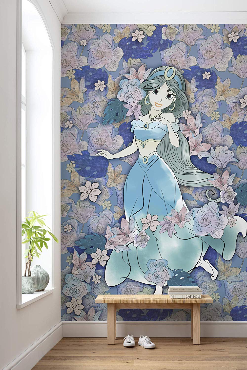 Komar Disney Jasmine Colored Flowers | Size: 200 X 280 Cm (Width X Height),