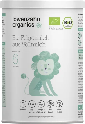 Löwenzahn Organics Subsequent milk based on the whole milk, from 6th month, 400 g