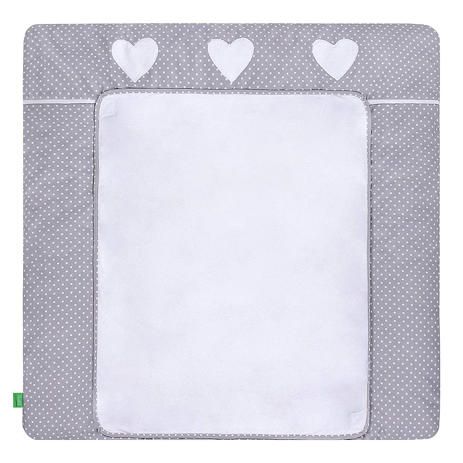 Lulando Changing Mat with 2 Removable Waterproof Covers - Outer Material 100% Cotton - Suitable for the IKEA Malm or Hemnes Units 75x85 cm
