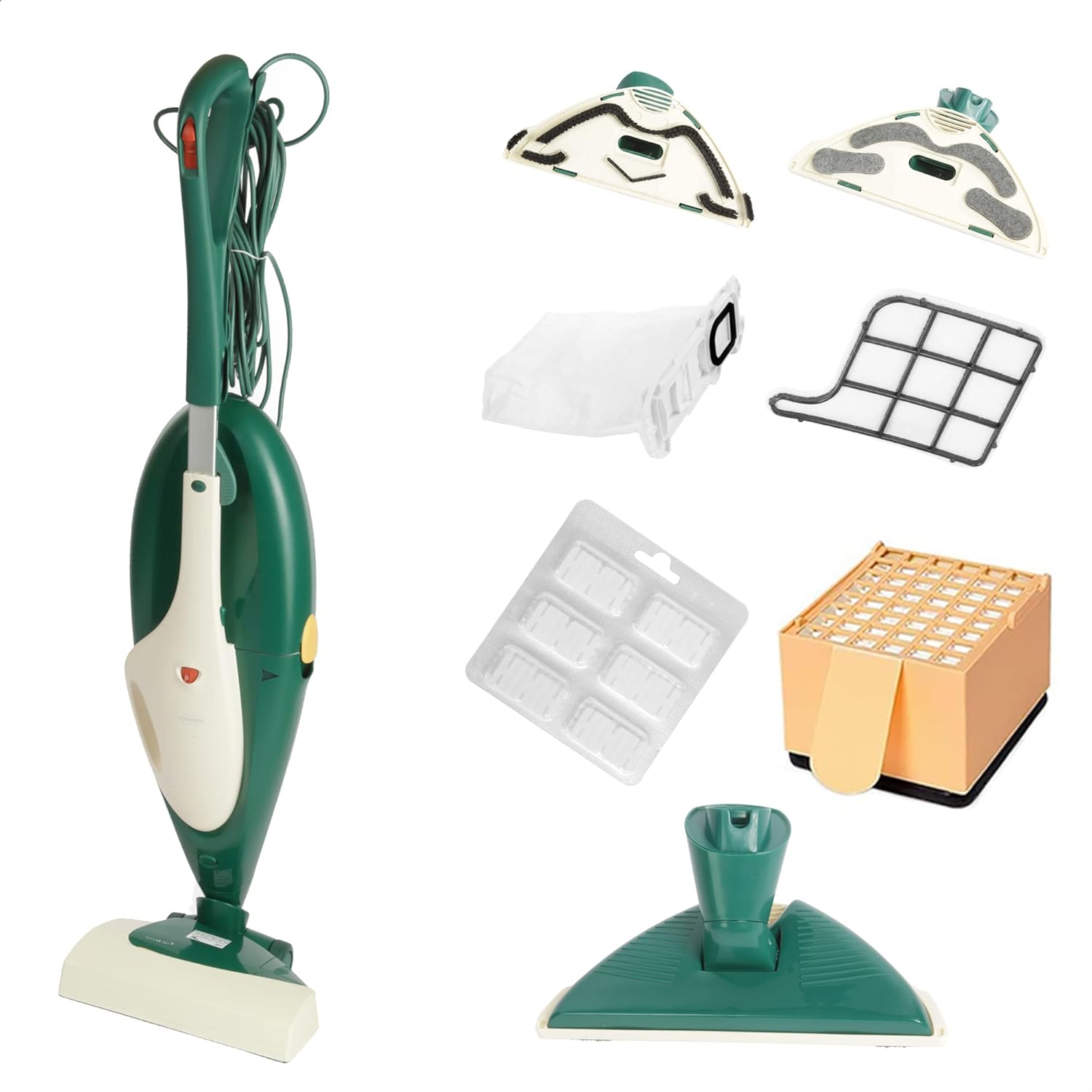 Premium vacuum cleaner Vorwerk Kobold 135, including an electric brush EB 351 and hard floor nozzle filter set, best performance when vacuuming