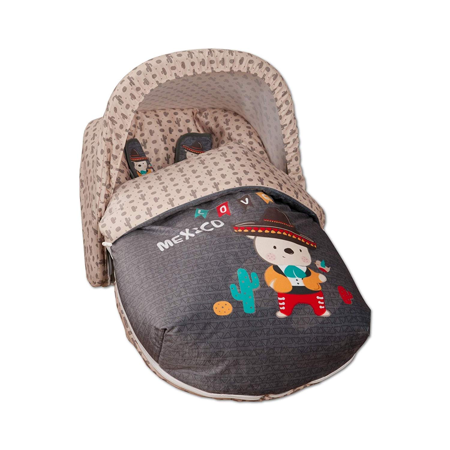 Baby Line Fleece Footmuff - Complete - Universal - with Hood as a Gift + Cover for Harnesses
