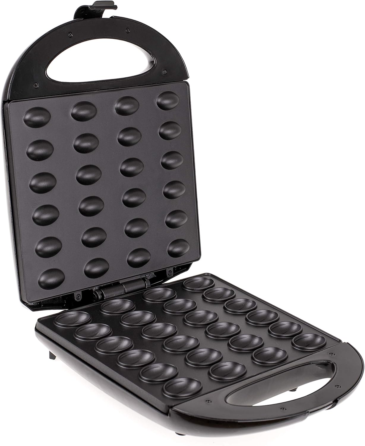 Mesko MS3041 Waffle Iron, Nut Baker for 24 Nut Halves, XL, 1600 W, Non-Stick Coating, Witch Hazel Nut Maker, Oreschniza, Baker, Nut Waffle Iron for Oreshki, Black